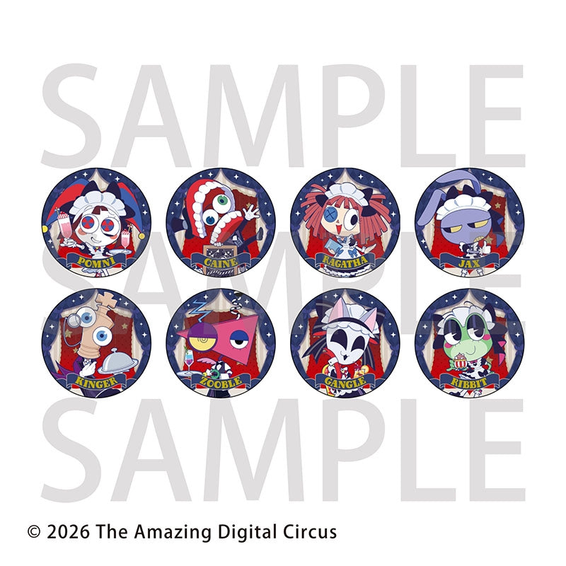 [PREORDER] The Amazing Digital Circus Animate Cafe Maid & Butler ver. Glitter Can Badge Blind Bags Set B