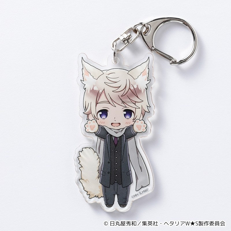[PREORDER] Hetalia World Stars Stretching Cat Acrylic Keychains