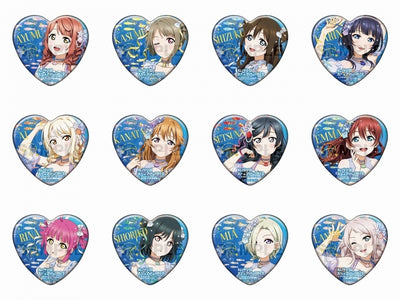 [PREORDER] Love Live Nijigasaki Jellyfish Dress ver. Heart Can Badges