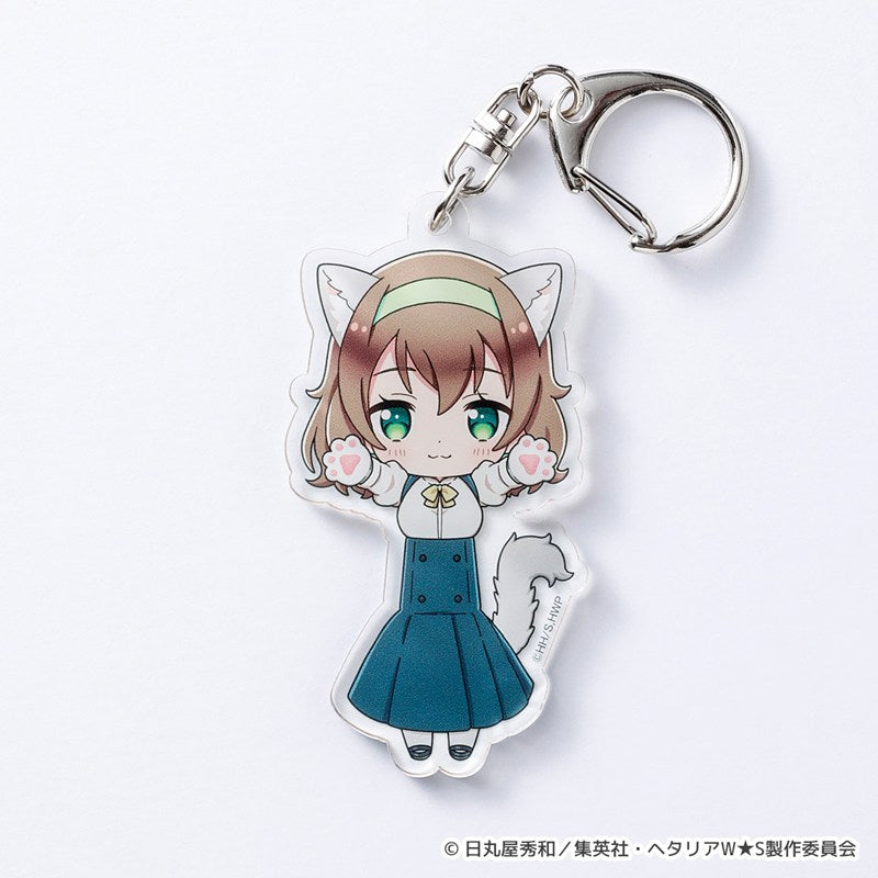 [PREORDER] Hetalia World Stars Stretching Cat Acrylic Keychains