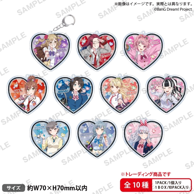 [PREORDER] BanG Dream Heisei Gals Acrylic Heart Keychains
