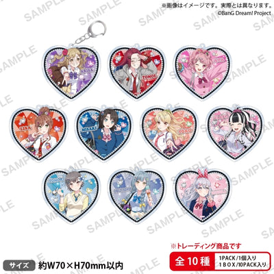 [PREORDER] BanG Dream Heisei Gals Acrylic Heart Keychains