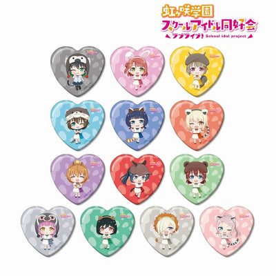 [PREORDER] Love Live Nijigasaki x Tobu Zoo Trading Chibi Heart Can Badges [Blind Bag]