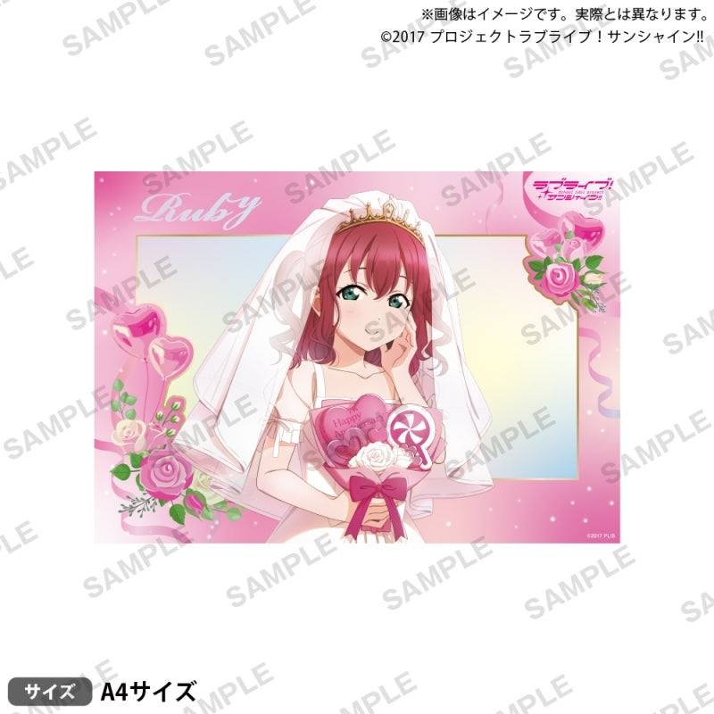 [PREORDER] Aqours Love Live Sunshine Wedding ver. A4 Holographic Mini Posters