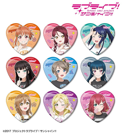 [PREORDER] Aqours Love Live Sunshine arti-mate Y2K Fashion Ver. Heart Can Badges