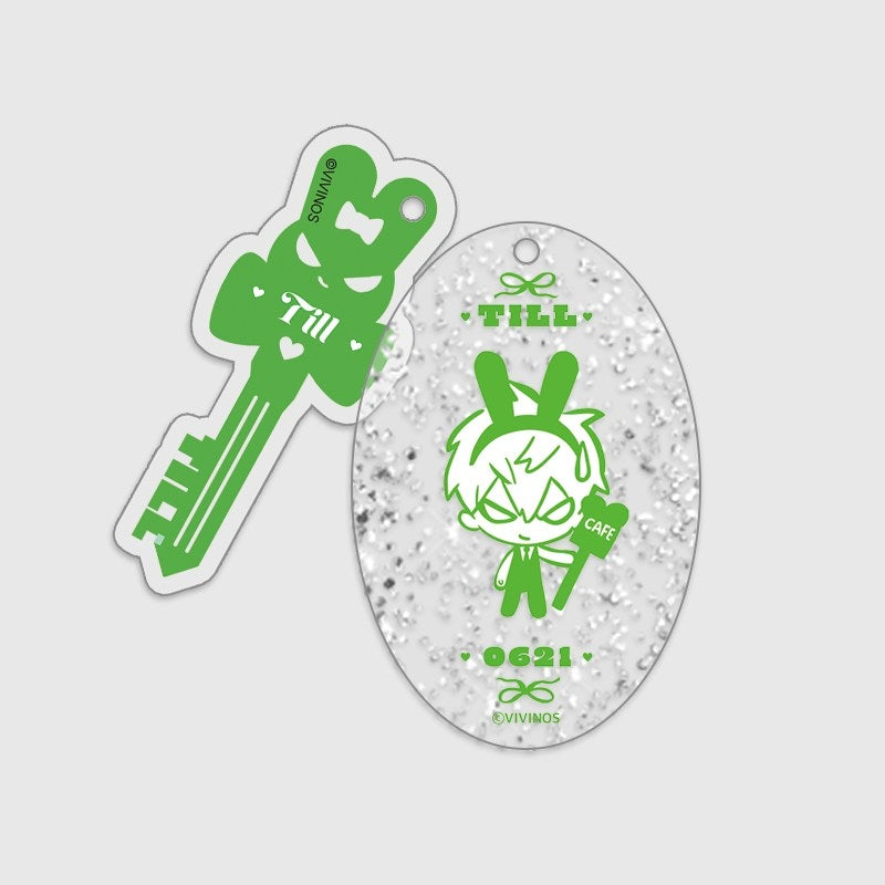 [PREORDER] ALIEN STAGE x Aniplus Cafe Key-shaped Acrylic Charm Keychains