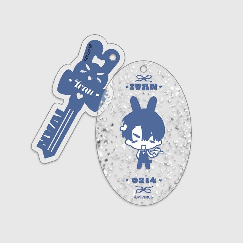 [PREORDER] ALIEN STAGE x Aniplus Cafe Key-shaped Acrylic Charm Keychains