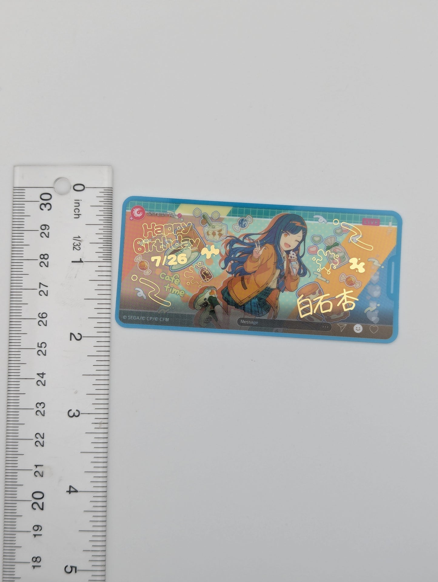 An Shiraishi Project Sekai Anniversary Birthday 2023-2024 Clear Memo Sticker *Foil-Stamped*