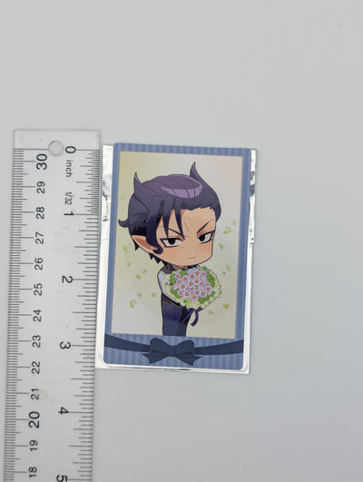 Naberius Kalego Welcome to Demon School / Mairimashita Iruma-kun Bouquet ver. Chibi Polaroid-style Card