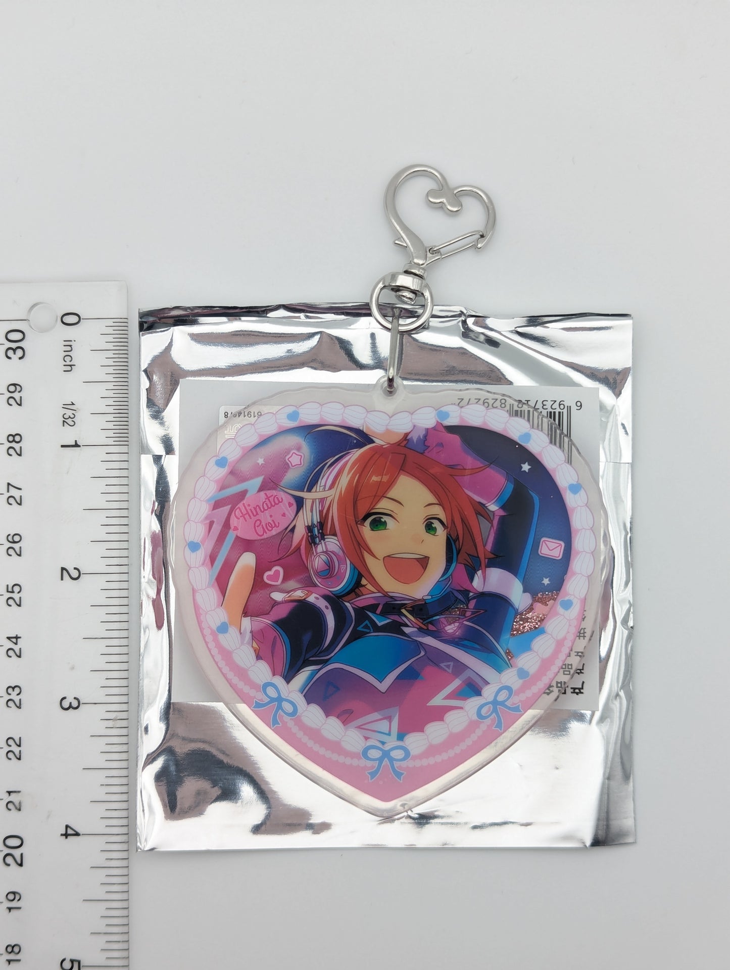 Hinata Aoi Ensemble Stars CN Heart Cake Glitter Acrylic Keychain