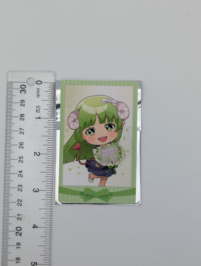 Clara Valac Welcome to Demon School / Mairimashita Iruma-kun Bouquet ver. Chibi Polaroid-style Card