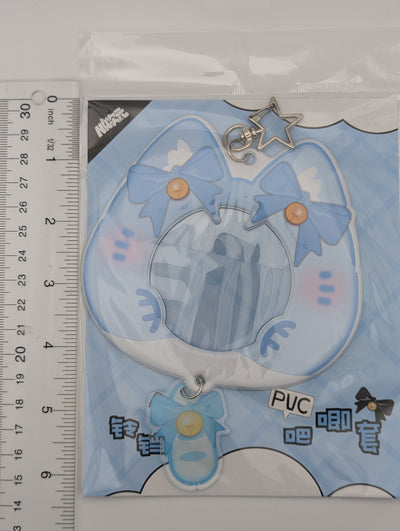 Blue PVC Cat Badge Holder (5.8-7.5CM)