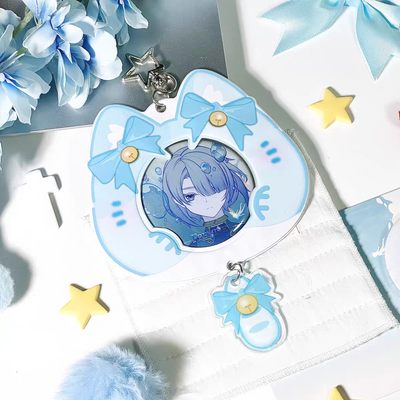Blue PVC Cat Badge Holder (5.8-7.5CM)