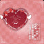 Red Acrylic Heart Display with Shaker Charms (14.5x10.4CM)