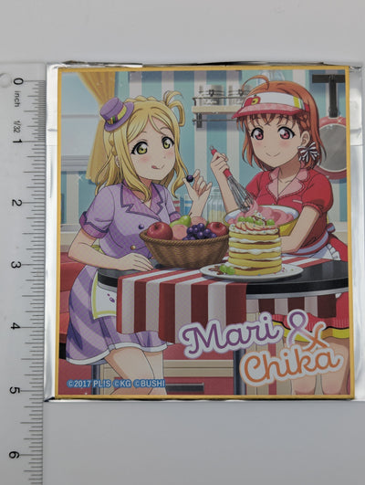 Mari Ohara & Chika Takami Love Live Sunshine UR Pair Shikishi Art Board
