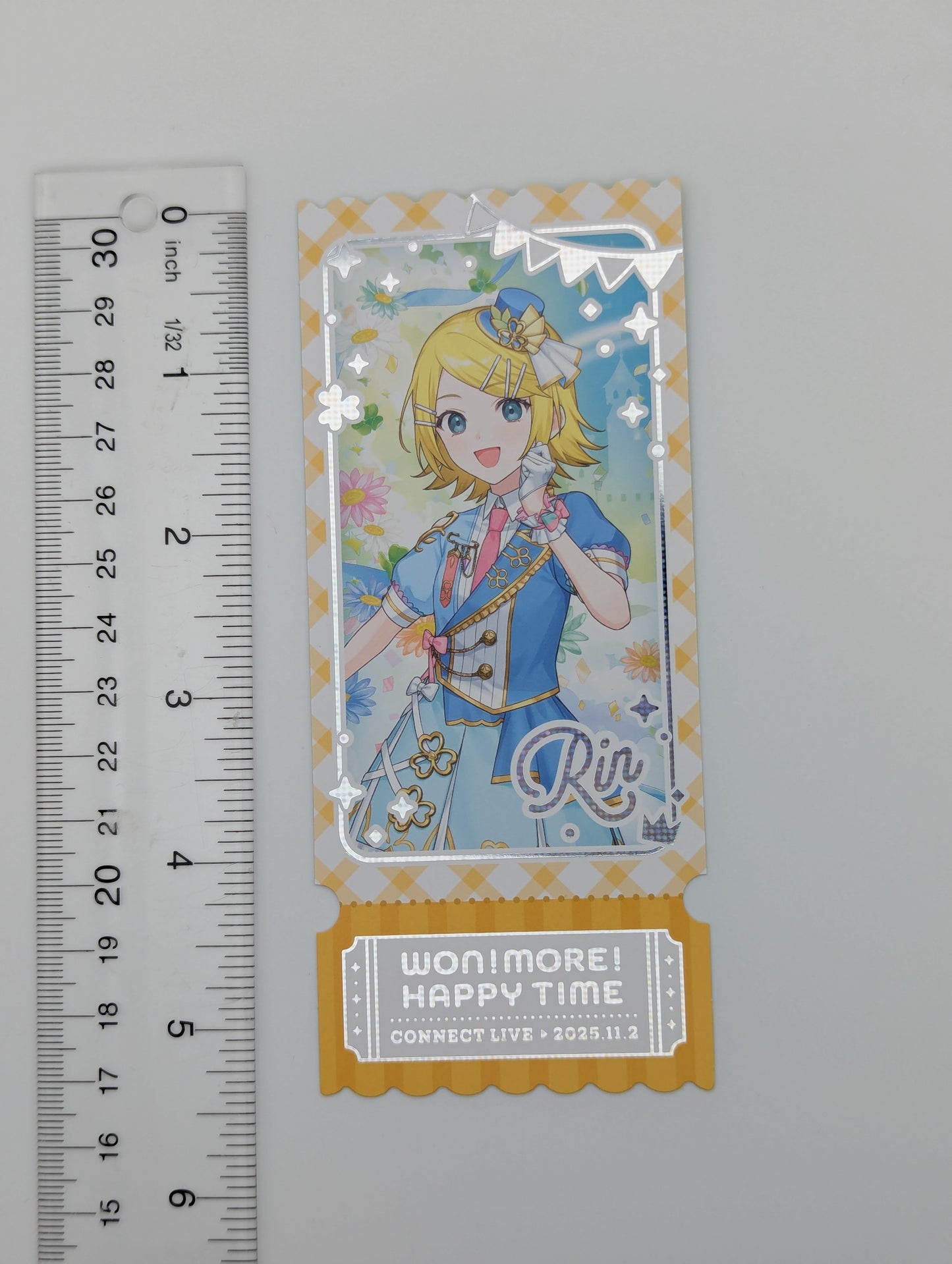 Kagamine Rin Project Sekai Ticket-Style Card