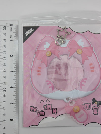 Pink PVC Cat Badge Holder (5.8-7.5CM)