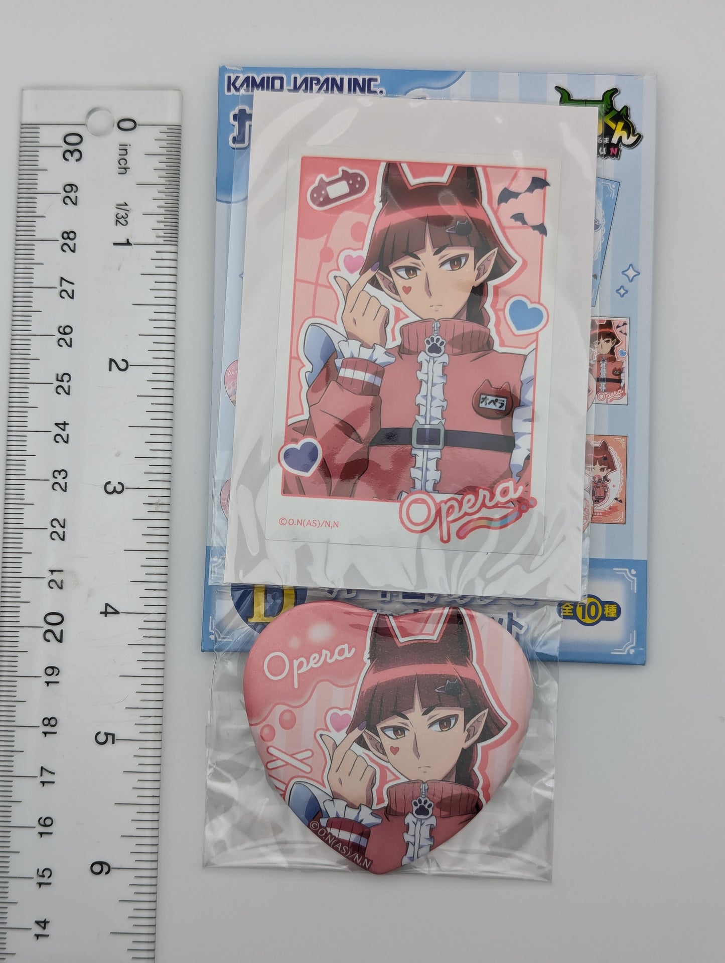 Opera Welcome to Demon School Iruma-kun Jersey Maid Can Badge and Polaroid Set