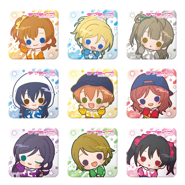 [PREORDER] Love Live Hoodies Ver Square Can Badges Chibi