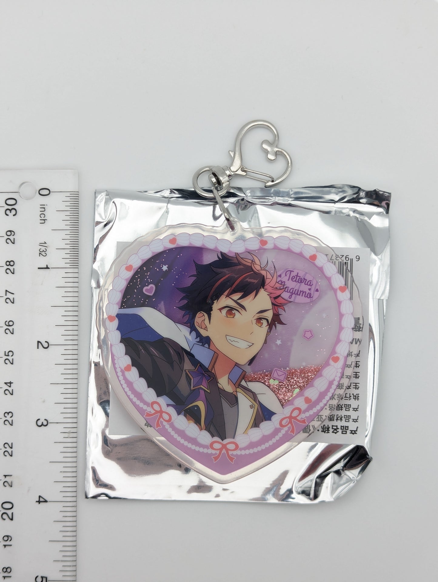 Tetora Nagumo Ensemble Stars CN Heart Cake Glitter Acrylic Keychain
