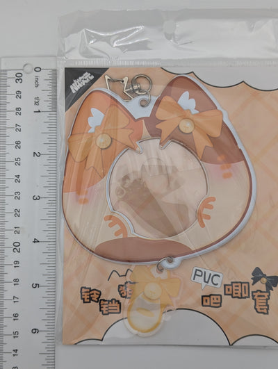 Orange PVC Cat Badge Holder (5.8-7.5CM)