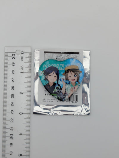 Kanan Matsuura & You Watanabe Love Live Sunshine UR Pair Can Badge