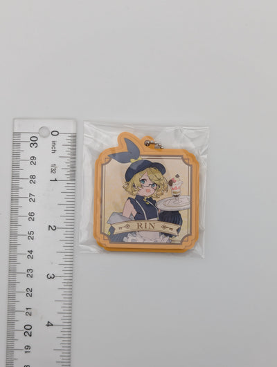 Kagamine Rin Hatsune Miku Glasses x Cafe Kuji Rubber Keychain