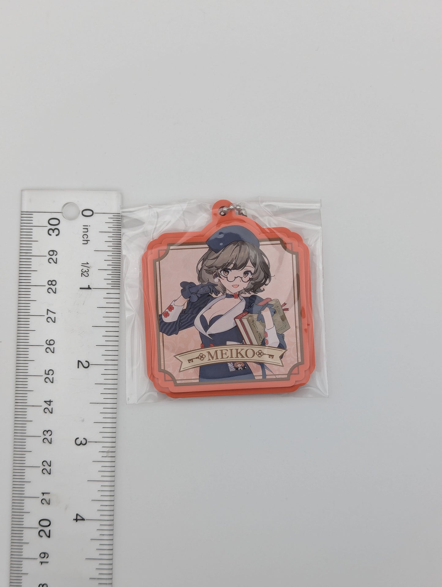 MEIKO Hatsune Miku Glasses x Cafe Kuji Rubber Keychain