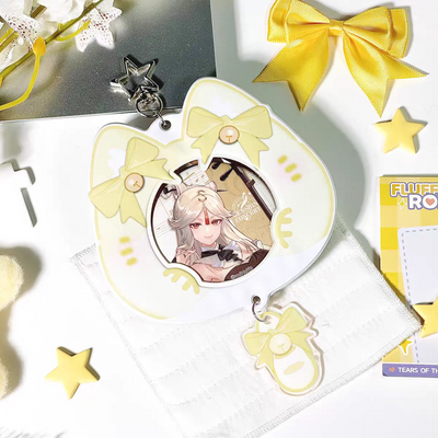 Yellow PVC Cat Badge Holder (5.8-7.5CM)