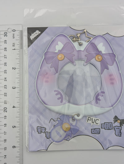 Purple PVC Cat Badge Holder (5.8-7.5CM)