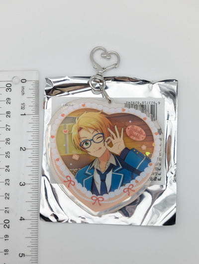 Makoto Yuuki Ensemble Stars CN Heart Cake Glitter Acrylic Keychain