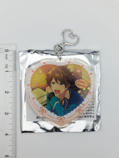 Midori Takamine Ensemble Stars CN Heart Cake Glitter Acrylic Keychain