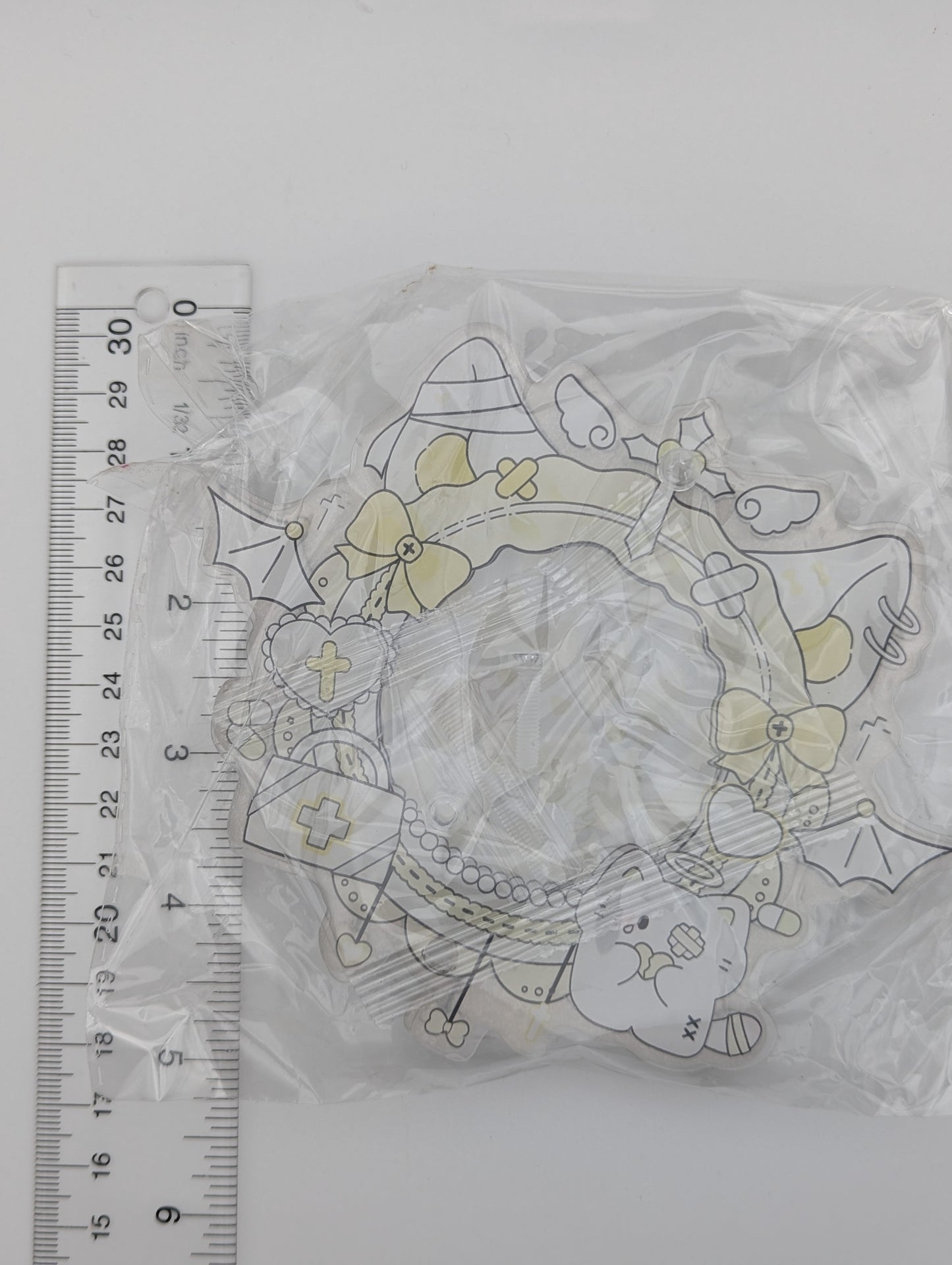 Yellow Acrylic Medical Cat Badge Holder (5.8CM)