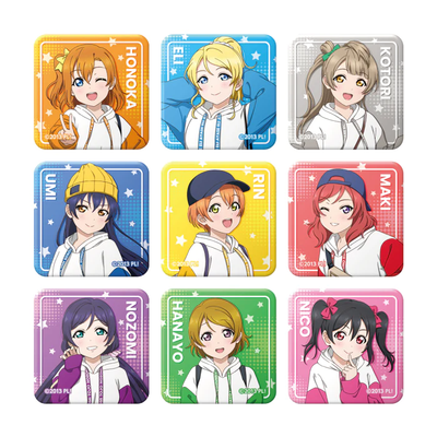 [PREORDER] Love Live Hoodies Ver Square Can Badges
