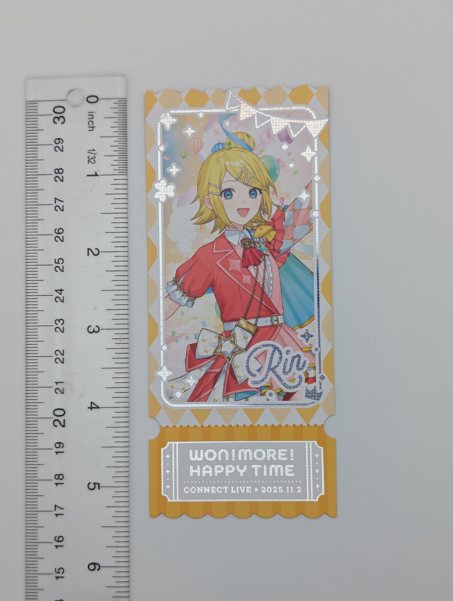 Kagamine Rin Project Sekai Ticket-Style Card