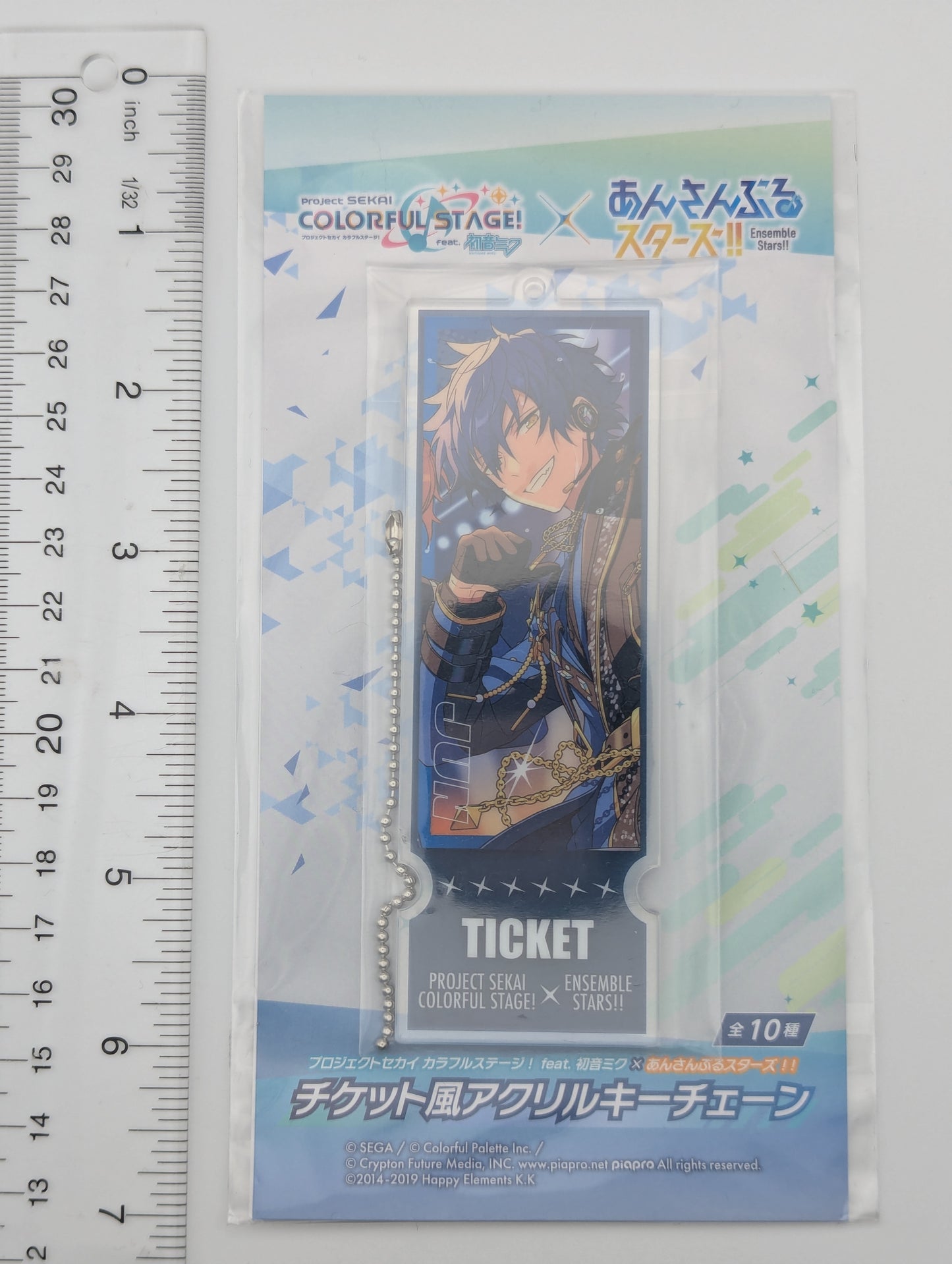Jun Sazanami Ensemble Stars Ticket-style Acrylic Keychain
