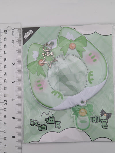 Green PVC Cat Badge Holder (5.8-7.5CM)