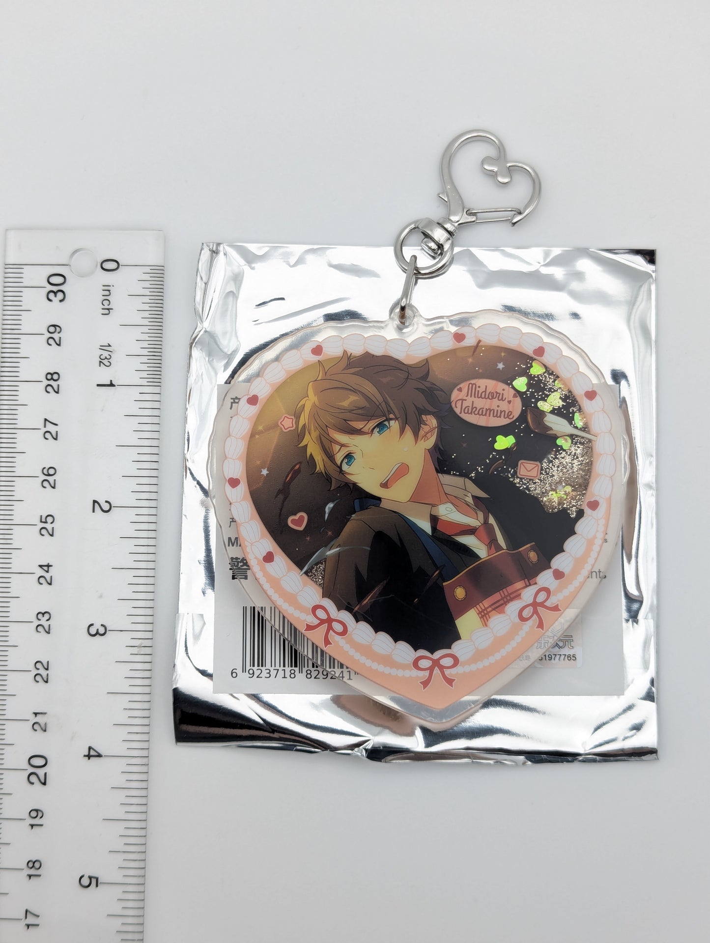 Midori Takamine Ensemble Stars CN Heart Cake Glitter Acrylic Keychain