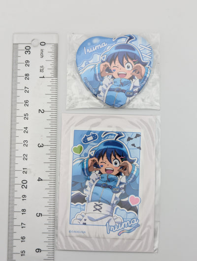 Iruma Suzuki Welcome to Demon School Iruma-kun Jersey Maid Heart Badge + Card Set