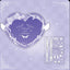 Purple Acrylic Heart Display with Shaker Charms (14.5x10.4CM)