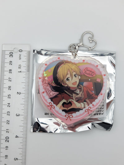 Tomoya Mashiro Ensemble Stars CN Heart Cake Glitter Acrylic Keychain