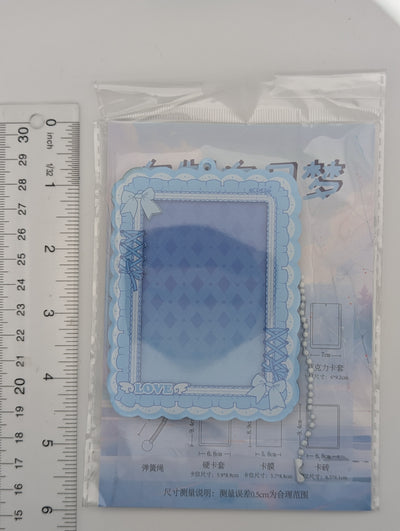 Blue Acrylic Photocard Holder Keychain (9.4x6.8CM)