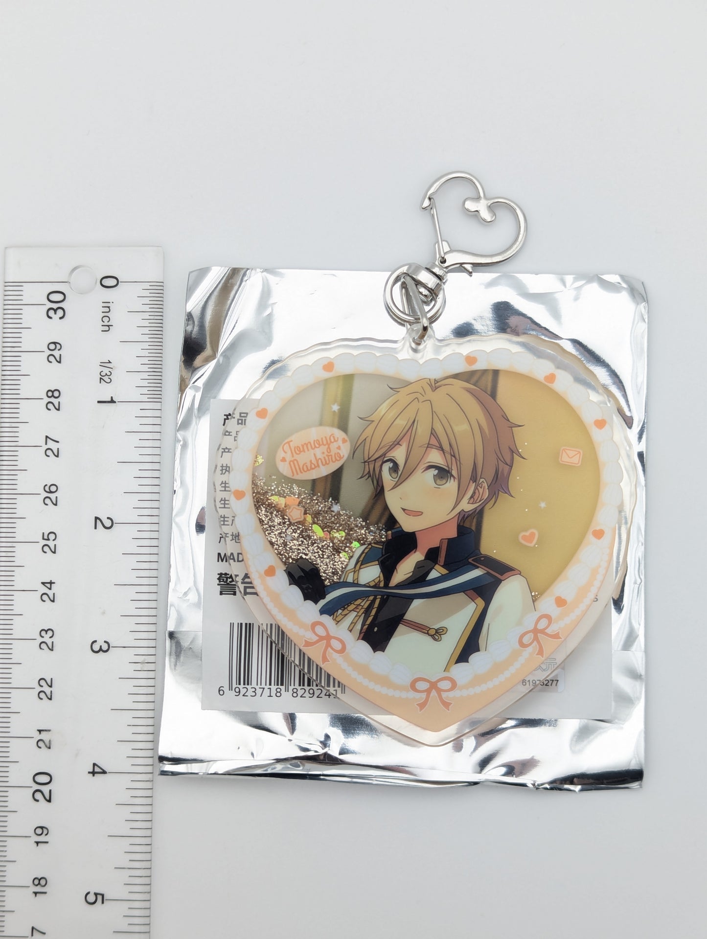 Tomoya Mashiro Ensemble Stars CN Heart Cake Glitter Acrylic Keychain