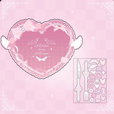 Pink Acrylic Heart Display with Shaker Charms (14.5x10.4CM)