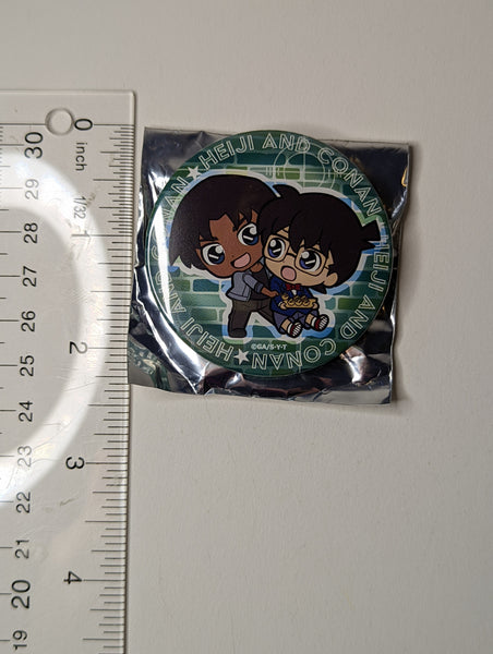 Conan Edogawa & Heiji Hattori Detective Conan Can Badge