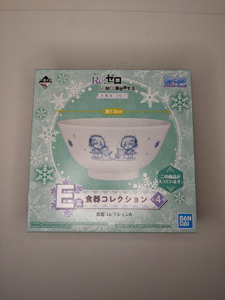 Rem & Ram Re:Zero Girls Who Landed in Winter Ichiban Kuji Prize E Bowl Dish